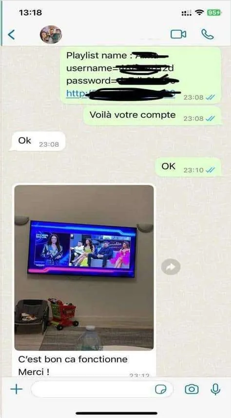 IPPlayTV customer review on WhatsApp 3